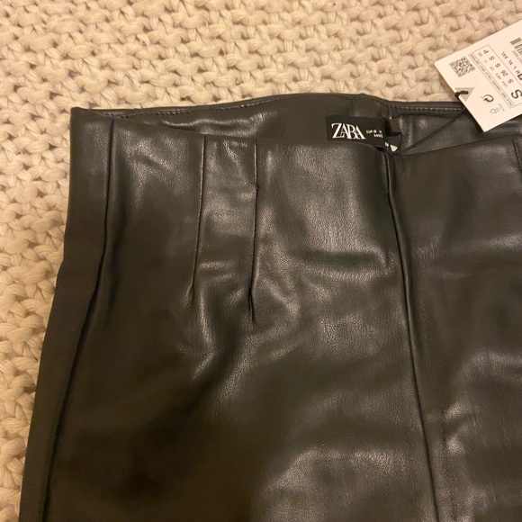 zara extra long faux leather leggings - Picture 6 of 8